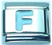 Light blue letter F - Italian charm - Click Image to Close